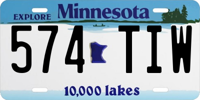 MN license plate 574TIW