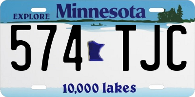 MN license plate 574TJC