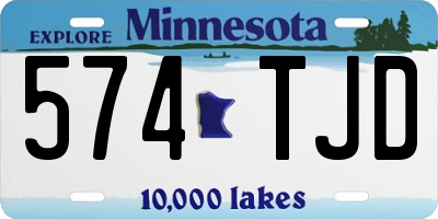 MN license plate 574TJD