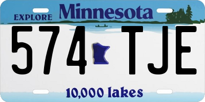 MN license plate 574TJE