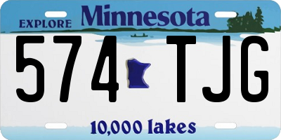 MN license plate 574TJG