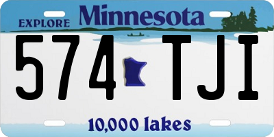 MN license plate 574TJI