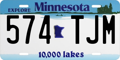 MN license plate 574TJM