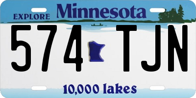 MN license plate 574TJN
