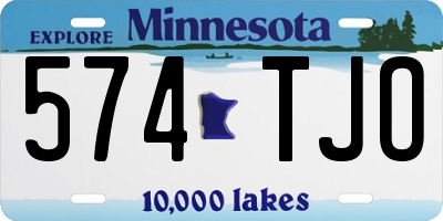 MN license plate 574TJO
