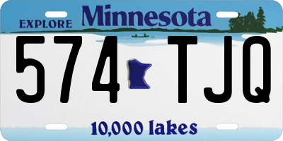 MN license plate 574TJQ