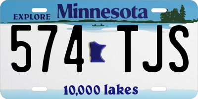 MN license plate 574TJS