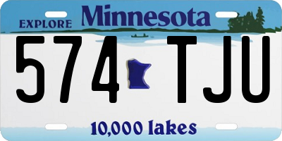 MN license plate 574TJU