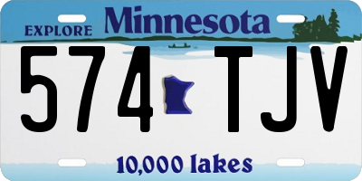 MN license plate 574TJV