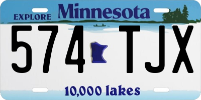 MN license plate 574TJX