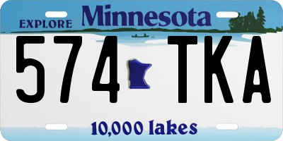 MN license plate 574TKA
