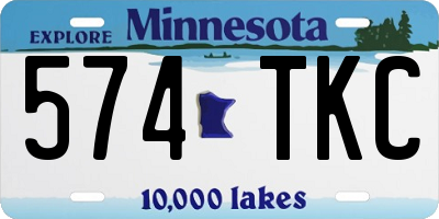 MN license plate 574TKC