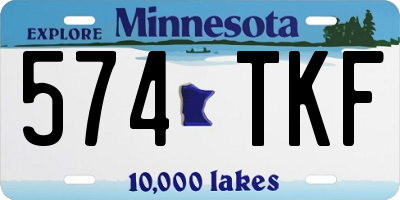 MN license plate 574TKF