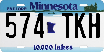 MN license plate 574TKH