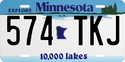 MN license plate 574TKJ