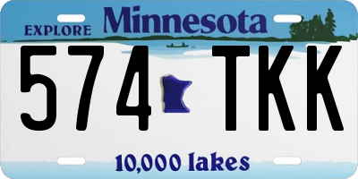MN license plate 574TKK