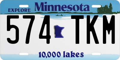 MN license plate 574TKM