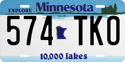 MN license plate 574TKO