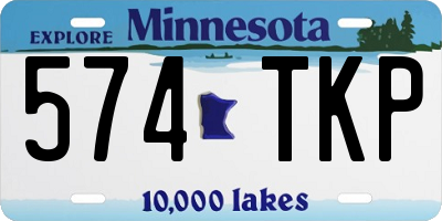 MN license plate 574TKP