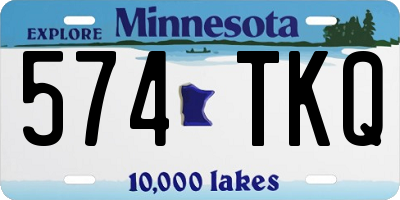 MN license plate 574TKQ