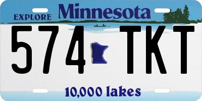 MN license plate 574TKT