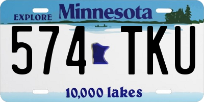 MN license plate 574TKU