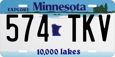 MN license plate 574TKV