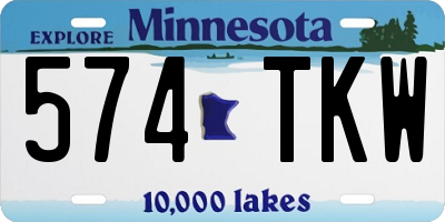 MN license plate 574TKW