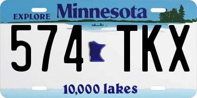 MN license plate 574TKX