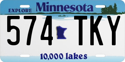 MN license plate 574TKY