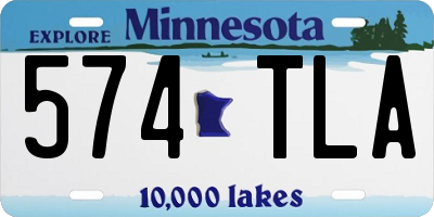 MN license plate 574TLA