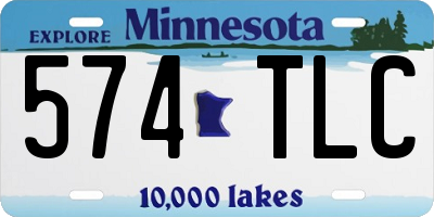 MN license plate 574TLC