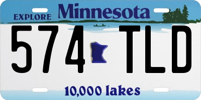 MN license plate 574TLD