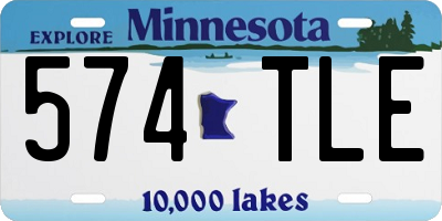 MN license plate 574TLE