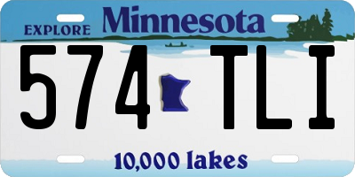 MN license plate 574TLI