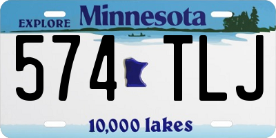 MN license plate 574TLJ