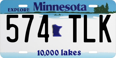 MN license plate 574TLK