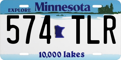 MN license plate 574TLR