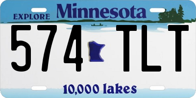 MN license plate 574TLT