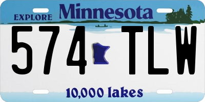 MN license plate 574TLW