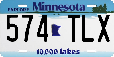MN license plate 574TLX