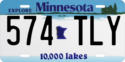 MN license plate 574TLY