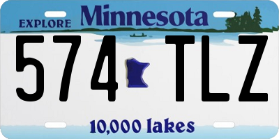MN license plate 574TLZ