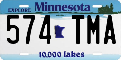 MN license plate 574TMA