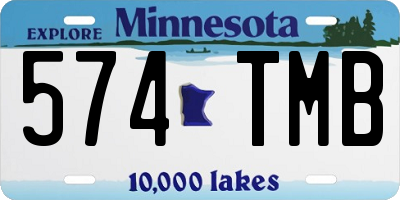 MN license plate 574TMB