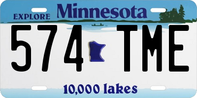 MN license plate 574TME