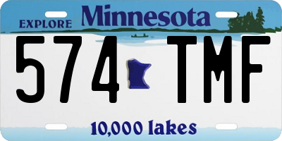 MN license plate 574TMF