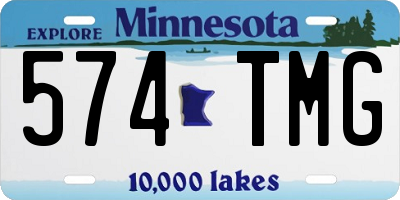 MN license plate 574TMG