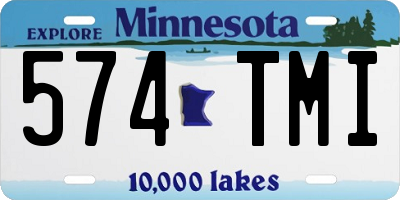 MN license plate 574TMI