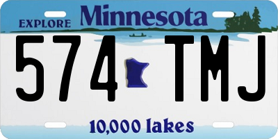 MN license plate 574TMJ
